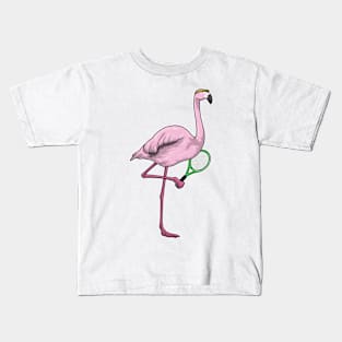 Flamingo Tennis Tennis racket Kids T-Shirt